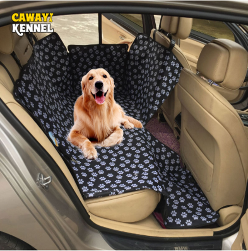 개 캐리어 오염방지 방수 뒷좌석 애완 동물 강아지 자동차 좌석 커버 안전 벨트 매트